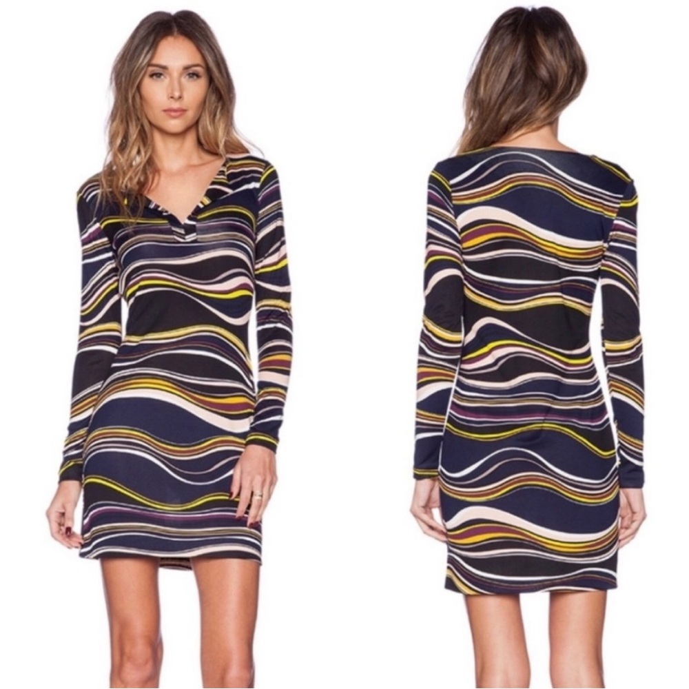 Diane Von Furstenberg Marble Print silk Reina Dress size 6